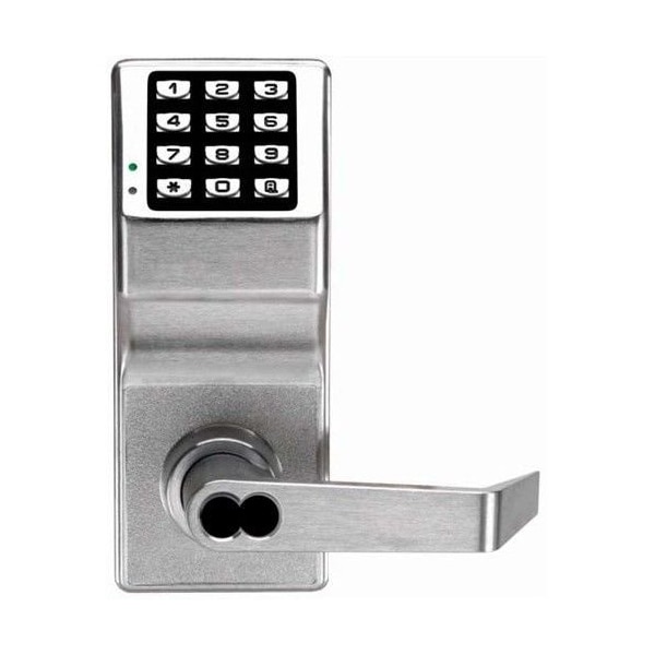 Trilogy Electronic Digital Lever Lock with Interchangeable Core for Yale Prep Satin Chrome Finish